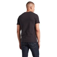 Levis Mens T-Shirt 2 pack - ‘Original Housemark Tee’, Round Neck, Cotton Black S (Small)