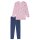 SCHIESSER Girls Pyjamas, Long - Kids, Open Leg, Cotton, All-Over Print Pink/Blue 104