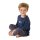 SCHIESSER Jungen Schlafanzug, lang - Kids, Bündchen, Baumwolle, Print Dunkelblau 116