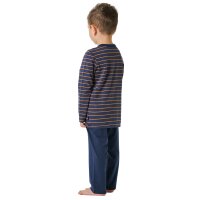 SCHIESSER Boys Pyjamas, Long - Kids, Open Leg, Cotton, Print Dark blue 104