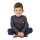 SCHIESSER Jungen Schlafanzug, lang - Kids, offenes Bein, Baumwolle, Print Dunkelblau 104