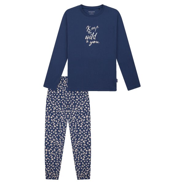 SCHIESSER Girls Pyjamas, Long - Teens, Cuffs, Cotton, Print