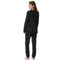 SCHIESSER Girls Pyjamas, Long - Teens, Cuffs, Cotton, Print Black 152