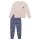 SCHIESSER Girls Pyjamas, Long - Teens, Cuffs, Cotton, Print Beige/Blue 140