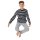 SCHIESSER Boys Pyjamas, Long - Teens, Open Leg, Cotton, Striped Black/Grey 140