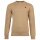 U.S. POLO ASSN. Mens knitted jumper - round neck, embroidered logo, cotton Beige 2XL (XX-Large)