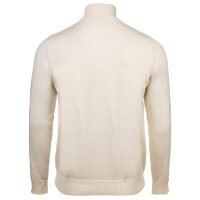 U.S. POLO ASSN. Mens knitted jumper with stand-up collar - half zip, logo, cotton White M (Medium)