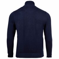 U.S. POLO ASSN. Herren Strickpullover mit Stehkragen - Half Zip, Logo, Baumwolle Marine L