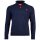 U.S. POLO ASSN. Mens knitted jumper with stand-up collar - half zip, logo, cotton Navy L (Large)