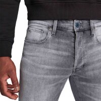 G-STAR Herren Jeans - 3301 Slim, Elto black Superstretch, Länge 32 Grau 34W/32L