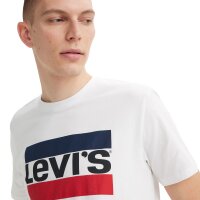 Levis Herren T-Shirt 2er Pack - "Sportswear Logo Graphic Tee", Rundhals, Baumwolle Weiß M