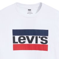 Levis Herren T-Shirt 2er Pack - "Sportswear Logo Graphic Tee", Rundhals, Baumwolle Weiß S