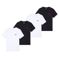 Levis Mens T-Shirts, 4-Pack - ‘The Graphic Tee - 4 Pack’, Round Neck, Cotton Black/White S (Small)