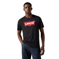 Levis Herren T-Shirt 2er Pack - "Graphic Set-In Neck", Rundhals, Baumwolle Schwarz M