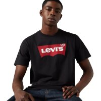 Levis Mens T-Shirt 2 pack - "Graphic Set-In Neck", Round Neck, Cotton Black S (Small)