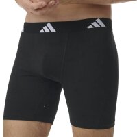 adidas Herren Boxershorts, 6er Pack - Boxer Briefs, Active Flex Cotton, Logo Schwarz L