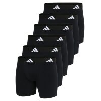 adidas mens boxer shorts, 6-pack - Boxer Briefs, Active Flex Cotton, Logo Black L (Large)