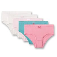 Sanetta Girls Hipster Briefs, Pack of 5 - Kids, Briefs, Single Jersey Light pink/Blue/White 116