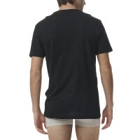 adidas Men T-Shirt, 6-pack - V-Neck Shirt, Active Core Cotton, solid colour Black M (Medium)