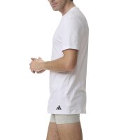 adidas Men T-Shirt, 6-pack - V-Neck Shirt, Active Core Cotton, solid colour White S (Small)