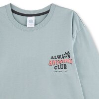 Sanetta Mädchen Schlafanzug, lang - Teens, Slogan Print, Single Jersey Hellgrün 140