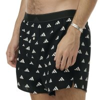 adidas Herren Web-Boxershorts, 4er Pack - Woven Boxer, Shorts, Webware, Baumwolle Schwarz/Weiß XXL