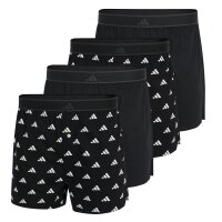 adidas men woven boxer shorts, 4-pack - woven boxer, shorts, woven fabric, cotton Black/White XXL (XX-Large)