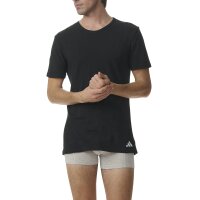 adidas Men T-Shirt, 4-pack - Crew Neck Shirt, Active Flex Cotton, solid colour Black M (Medium)