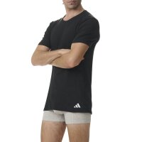 adidas Men T-Shirt, 4-pack - Crew Neck Shirt, Active Flex Cotton, solid colour Black S (Small)