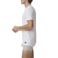 adidas Herren T-Shirt, 4er Pack - Crew Neck Shirt, Active Flex Cotton, einfarbig Weiß 2XL