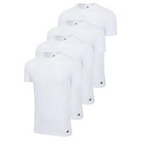 adidas Men T-Shirt, 4-pack - Crew Neck Shirt, Active Flex Cotton, solid colour White 2XL (XX-Large)