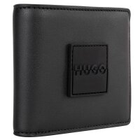HUGO Mens Wallet with Key Ring - GB 4cc&Key RubPatch, Gift Set Black 9.7x11x1.5