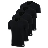 adidas Men T-shirts, 4-pack - V-Neck Shirt Active Flex Cotton, V-neck, solid colour Black S (Small)