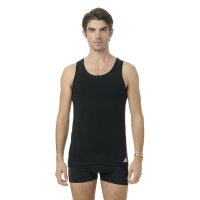 adidas Herren Unterhemden, 4er Pack - Tank Top, Active Flex Cotton, ärmellos, einfarbig Schwarz M