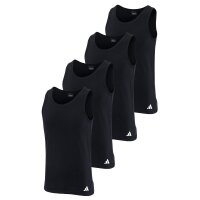 adidas men vests, 4-pack - tank top, Active Flex Cotton, sleeveless, solid colour Black S (Small)