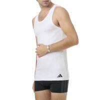 adidas Herren Unterhemden, 4er Pack - Tank Top, Active Flex Cotton, ärmellos, einfarbig Weiß S