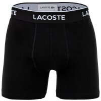 LACOSTE Mens Boxer Shorts, 6-pack - Boxer Briefs, Cotton Stretch, Logo Waistband Black L (Large)
