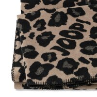 JOOP! Wohndecke - LEO, Animal Print, Logo Taupe 150x200cm
