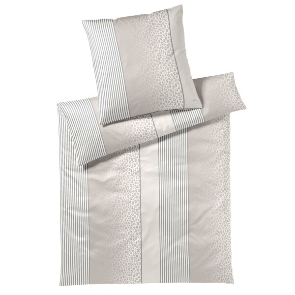 JOOP! 2-piece bed linen set – Leo, mako satin, cotton Cream 135x200cm