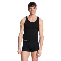 CALIDA men boxer shorts pack of 2 - Pure & Style, elasticated waistband, single-coloured Black XL (X-Large)