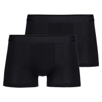 CALIDA Herren Boxershorts 2er Pack - Evolution, Softbund, einfarbig Schwarz S (46/48)