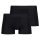 CALIDA Herren Boxershorts 2er Pack - Evolution, Softbund, einfarbig Schwarz S (46/48)