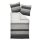 Janine 2-piece bed linen set – DAVOS, fine flannel, cotton, lettering Grey 155x220cm