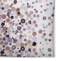 Janine 2-piece bed linen set – MODERN ART S, mako satin, mercerised cotton, polka dot print White/Brown 155x220cm