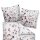 Janine 2-piece bed linen set – MODERN ART S, mako satin, mercerised cotton, polka dot print White/Brown 155x220cm