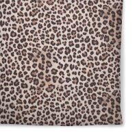 Janine 2-piece bed linen set – MODERN ART S, Mako satin, mercerised cotton, leopard print Brown 135x200cm