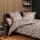 Janine 2-piece bed linen set – MODERN ART S, Mako satin, mercerised cotton, leopard print Brown 135x200cm