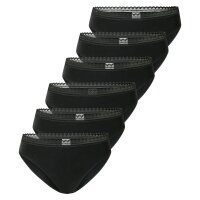 SCHIESSER Damen Rio-Slips, 6er Pack - 6Pack Rio Slip, Stretch Cotton, uni Schwarz S