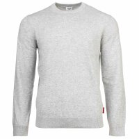 JOOP! JEANS Herren Feinstrickpullover - Pablor, Baumwolle, Rundhals, einfarbig Hellgrau M
