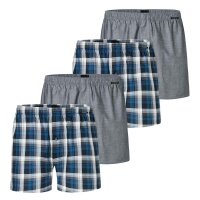 SCHIESSER Herren Web-Boxershorts, 4er Pack - Webware,...